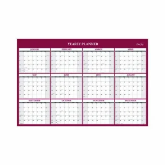 Blue Sky® Classic Red Laminated Erasable Wall Calendar, 36 x 24, White/Red/Gray Sheets, 12-Month (Jan to Dec): 2025