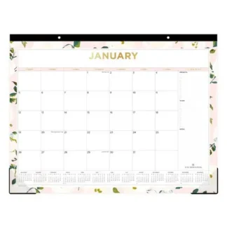 Blue Sky® Day Designer Coming Up Roses Monthly Desk Pad Calendar, Floral Artwork, 12-Month (Jan-Dec), 22" x 17", 2025