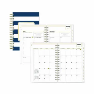 Blue Sky® Day Designer Navy Stripe Daily/Monthly Planner