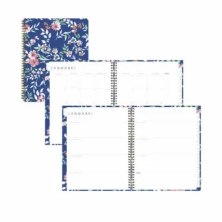 Blue Sky® One Tree Planted Effie Weekly/Monthly Planner, Floral Artwork, 11" x 8.5", Blue/Peach/Green Cover, 12-Month (Jan-Dec): 2025