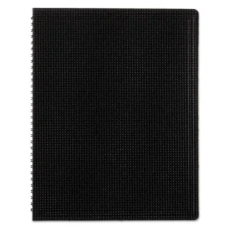 Blueline® Duraflex Poly Notebook, 1-Subject, Medium/College Rule, Black Cover, 80 Sheets, 11 x 8.5 inches
