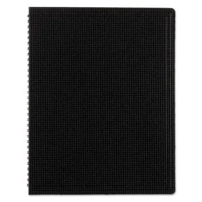 Blueline® Duraflex Poly Notebook, 1-Subject, Medium/College Rule, Black Cover, 80 Sheets, 11 x 8.5 inches
