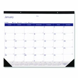 Blueline® DuraGlobe Monthly Desk Pad Calendar, 12-Month, 22 x 17, 2025
