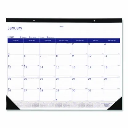 Blueline® DuraGlobe Monthly Desk Pad Calendar, 12-Month, 22 x 17, 2025