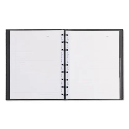 Blueline® MiracleBind Notebook, 1-Subject, Black Cover, 75 Sheets, 9.25" x 7.25", Medium/College Rule