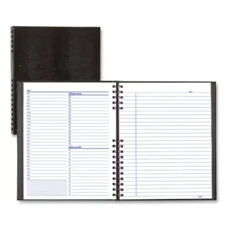 Blueline® NotePro Undated Daily Planner, Black Cover, 10.75 x 8.5