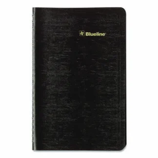 Blueline® Plan and Link Weekly Planner, 8" x 5", Black Cover, 12-Month (Jan to Dec), 2025