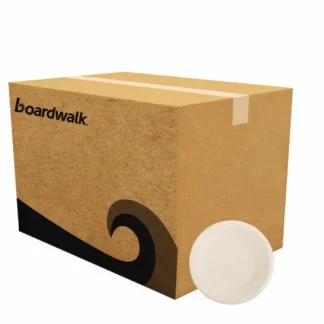 Boardwalk® Bagasse PFAS-Free Dinnerware, Plate, Sugarcane, 6" dia, Tan, 1,000/Carton