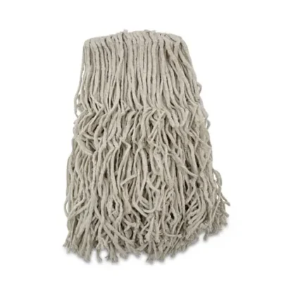 Boardwalk® Banded Cotton Mop Heads, 24oz, White, 12/Carton