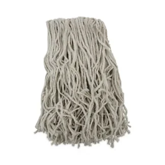 Boardwalk® Banded Mop Head, Cotton, Cut-End, White, 16 oz