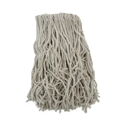 Boardwalk® Banded Mop Head, Cotton, Cut-End, White, 16 oz
