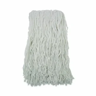 Boardwalk® Banded Rayon Cut-End Mop Heads, #24, White, 1.25" Headband, 12/Carton