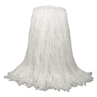 Boardwalk® Banded Rayon Cut-End Mop Heads, White, 20 oz, 1 1/4" Headband, 12/Carton
