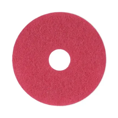 Boardwalk® Buffing Floor Pads, 13" Diameter, Red, 5/Carton