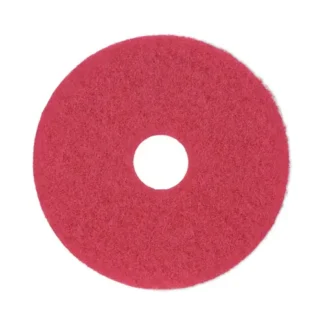 Boardwalk® Buffing Floor Pads, 14" Diameter, Red, 5/Carton