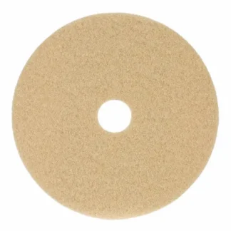 Boardwalk® Burnishing Floor Pads, 19" Diameter, Tan, 5/Carton