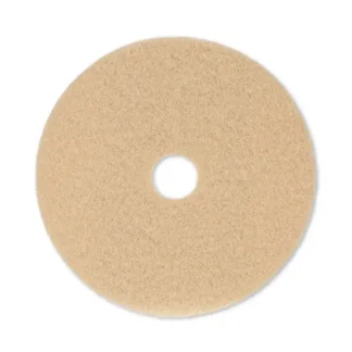Boardwalk® Burnishing Floor Pads, 20" Diameter, Tan, 5/Carton