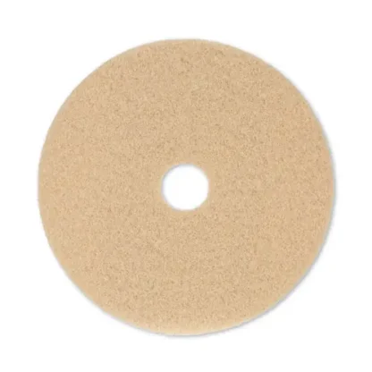 Boardwalk® Burnishing Floor Pads, 20" Diameter, Tan, 5/Carton