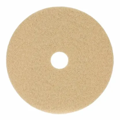 Boardwalk® Burnishing Floor Pads, 27" Diameter, Tan, 5/Carton