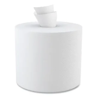 Boardwalk® Center-Pull Hand Towels, 2-Ply, White, 600 Towels/Roll, 6 Rolls/Carton