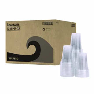 Boardwalk® Clear Plastic Cold Cups, 12 oz, 50/Sleeve, 20 Sleeves/Carton