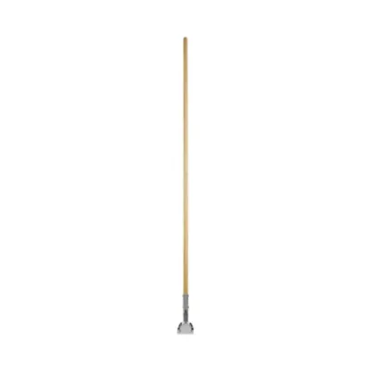 Boardwalk® Clip-On Dust Mop Handle, Lacquered Wood, Swivel Head, Natural, 1" Diameter x 60" Length