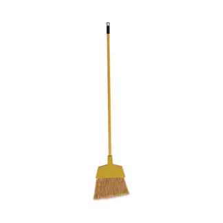 Boardwalk® Corn Fiber Angled-Head Lobby Brooms, 55" Handle, Yellow, 12/Carton