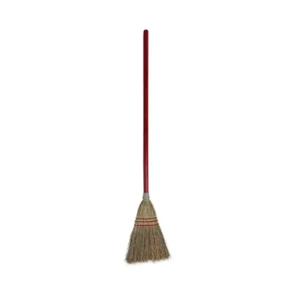 Boardwalk® Corn Fiber Lobby/Toy Broom, Red, 39" Overall Length