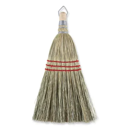 Boardwalk® Corn Whisk Broom, Corn Fiber Bristles, 9" Bristle Length, Yellow