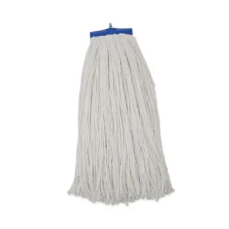 Boardwalk® Cut-End Lie-Flat Wet Mop Head, Rayon, 24oz, White, 12/Carton
