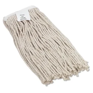 Boardwalk® Cut-End Wet Mop Head, Cotton, No. 16 Size, White