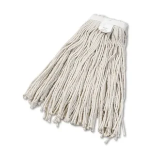 Boardwalk® Cut-End Wet Mop Head, Cotton, No. 24, White