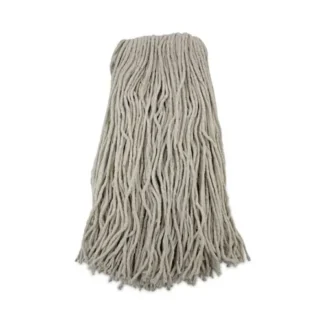Boardwalk® Cut-End Wet Mop Head, Cotton, No. 32, White, 12/Carton