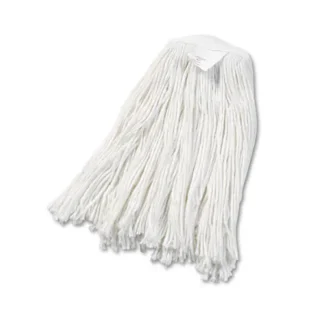 Boardwalk® Cut-End Wet Mop Head, Rayon, No. 20, White