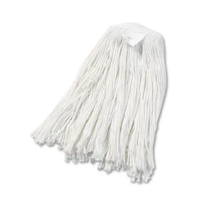 Boardwalk® Cut-End Wet Mop Head, Rayon, No. 20, White