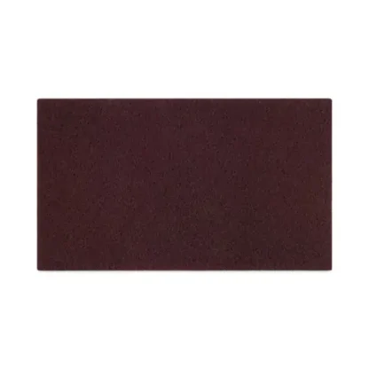 Boardwalk® Deep Scrub Pads, Maroon, 10/Carton