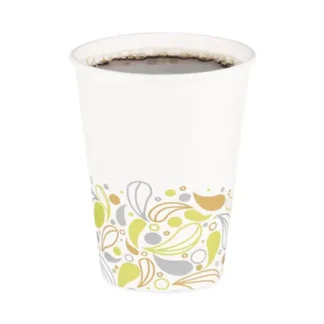 Boardwalk® Deerfield Printed Paper Hot Cups, 12 oz, 50/Sleeve, 20 Sleeves/Carton