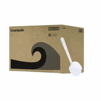 Boardwalk® Deluxe Toilet Bowl Mop, 12" Handle, 2" Mop Head, White, 25/Carton