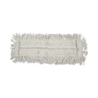 Boardwalk® Disposable Cut End Dust Mop Head, Cotton/Synthetic, 24" x 5", White