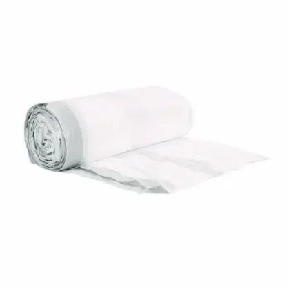 Boardwalk® Drawstring Kitchen Bags, 13 gal, 24" x 28", White, 50 Bags/Roll, 2 Rolls/Carton