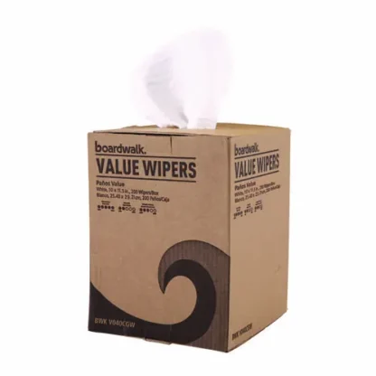 Boardwalk® DRC Wipers, Centerpull, 10 x 11.5, White, 200/Carton