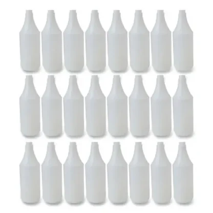 Boardwalk® Embossed Plastic Spray Bottle, 32 oz, Clear, 24/Carton