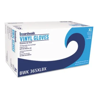 Boardwalk® General Purpose Vinyl Gloves, Powder/Latex-Free, Clear, X-Large, 100/Box