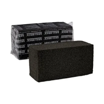 Boardwalk® Grill Brick, Black, 8" x 4", 12/Carton