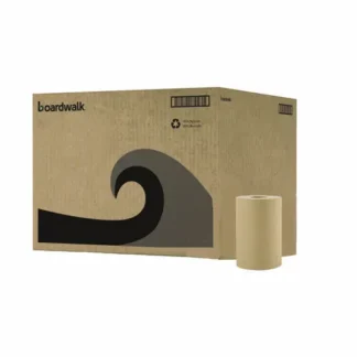 Boardwalk® Hardwound Paper Towels, 1-Ply, Natural, 12 Rolls/Carton