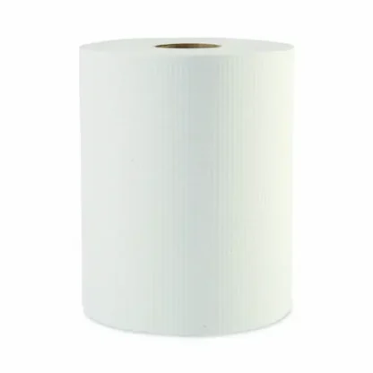 Boardwalk® Hardwound Paper Towels, 1-Ply, 8" x 600 ft, White, 2" Core, 12 Rolls/Carton