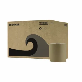 Boardwalk® Hardwound Paper Towels, Nonperforated, 1-Ply, 8" x 800 ft, Natural, 6 Rolls/Carton