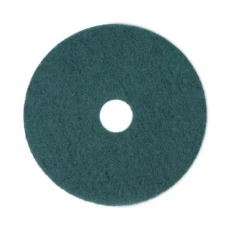 Boardwalk® Heavy-Duty Scrubbing Floor Pads, 18" Diameter, Green, 5/Carton