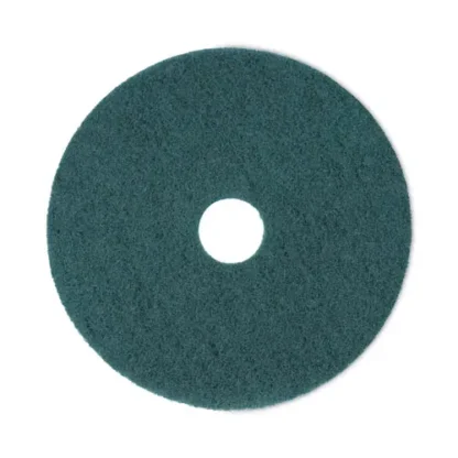 Boardwalk® Heavy-Duty Scrubbing Floor Pads, 18" Diameter, Green, 5/Carton