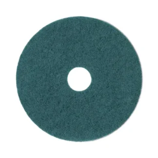 Boardwalk® Heavy-Duty Scrubbing Floor Pads, 19" Diameter, Green, 5/Carton